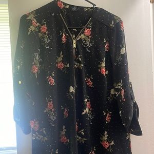 Rue 21 zip up blouse